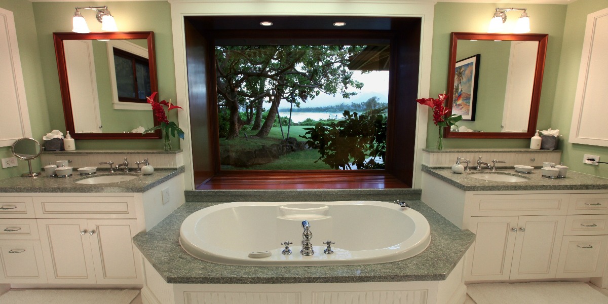 Luxurious Bathroom at Paradise Point Estates Oahu