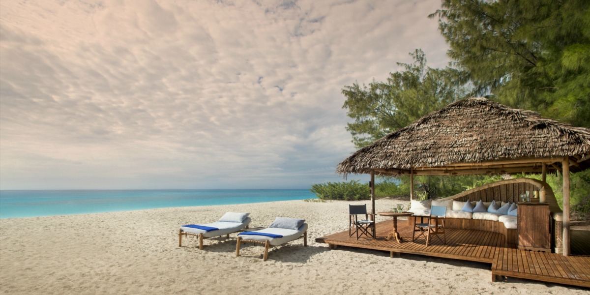 Sun Loungers By the Sea at Mnemba Island